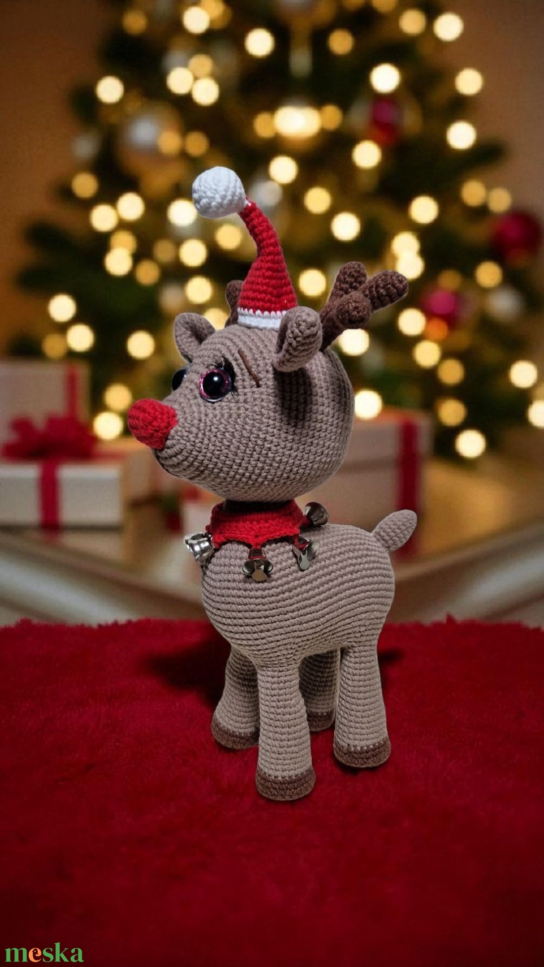 Amigurumi horgolt Rénszarvas - játék & sport - plüssállat & játékfigura - más figura - Meska.hu
