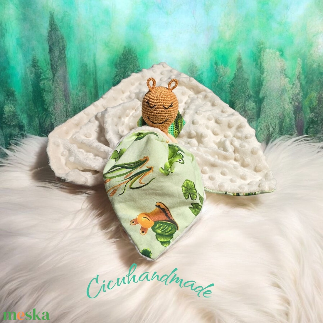 Csiguszos szundikendő  - játék & sport - plüssállat & játékfigura - csiga - Meska.hu