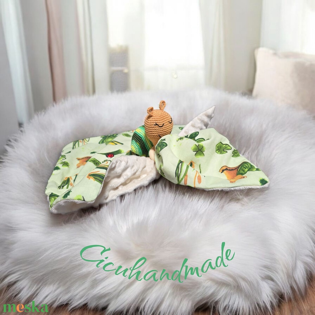 Csiguszos szundikendő  - játék & sport - plüssállat & játékfigura - csiga - Meska.hu