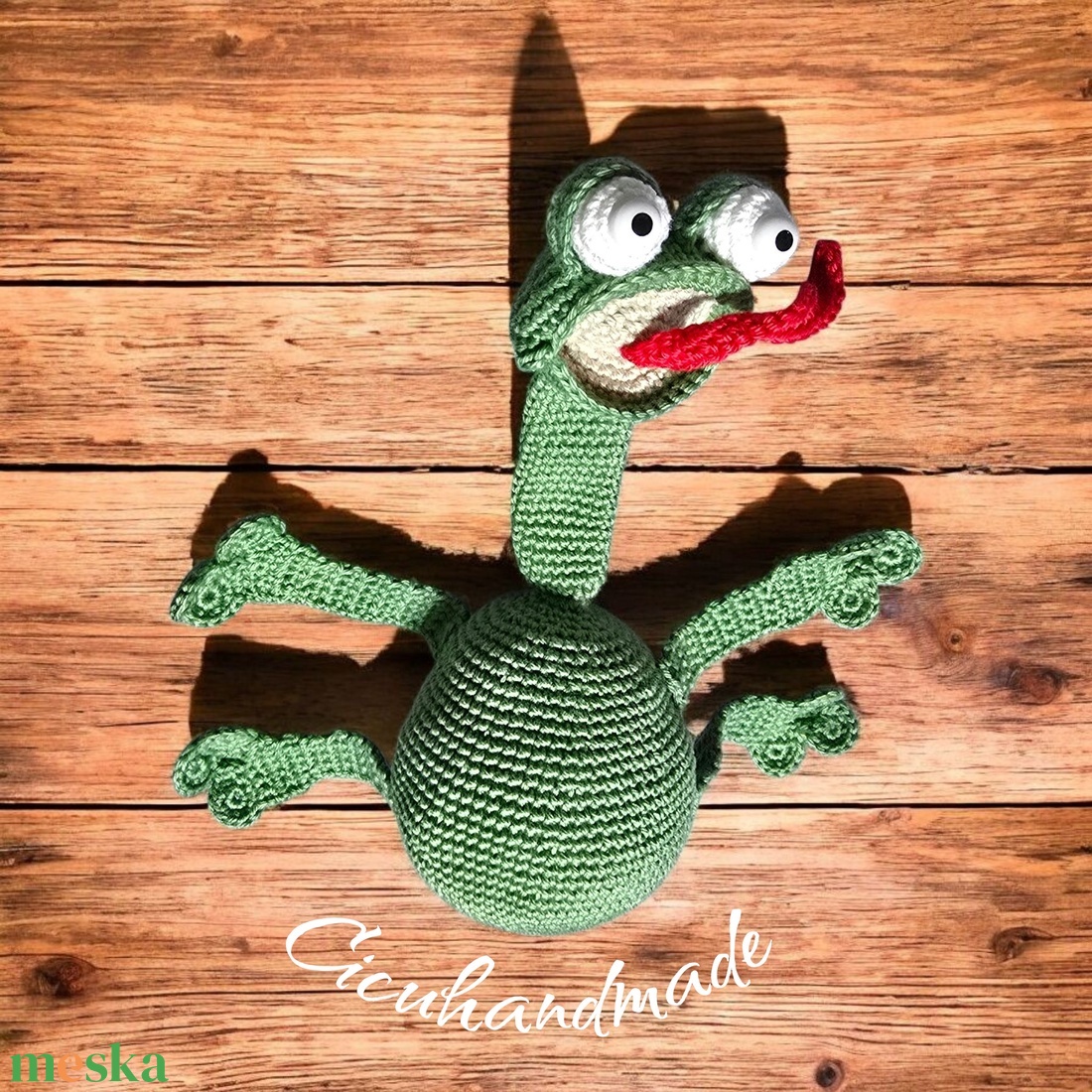 Horgolt Ajtó kitámasztó béka  - otthon & életmód - dekoráció - ajtó- és ablak dekoráció - ajtótámasz - Meska.hu