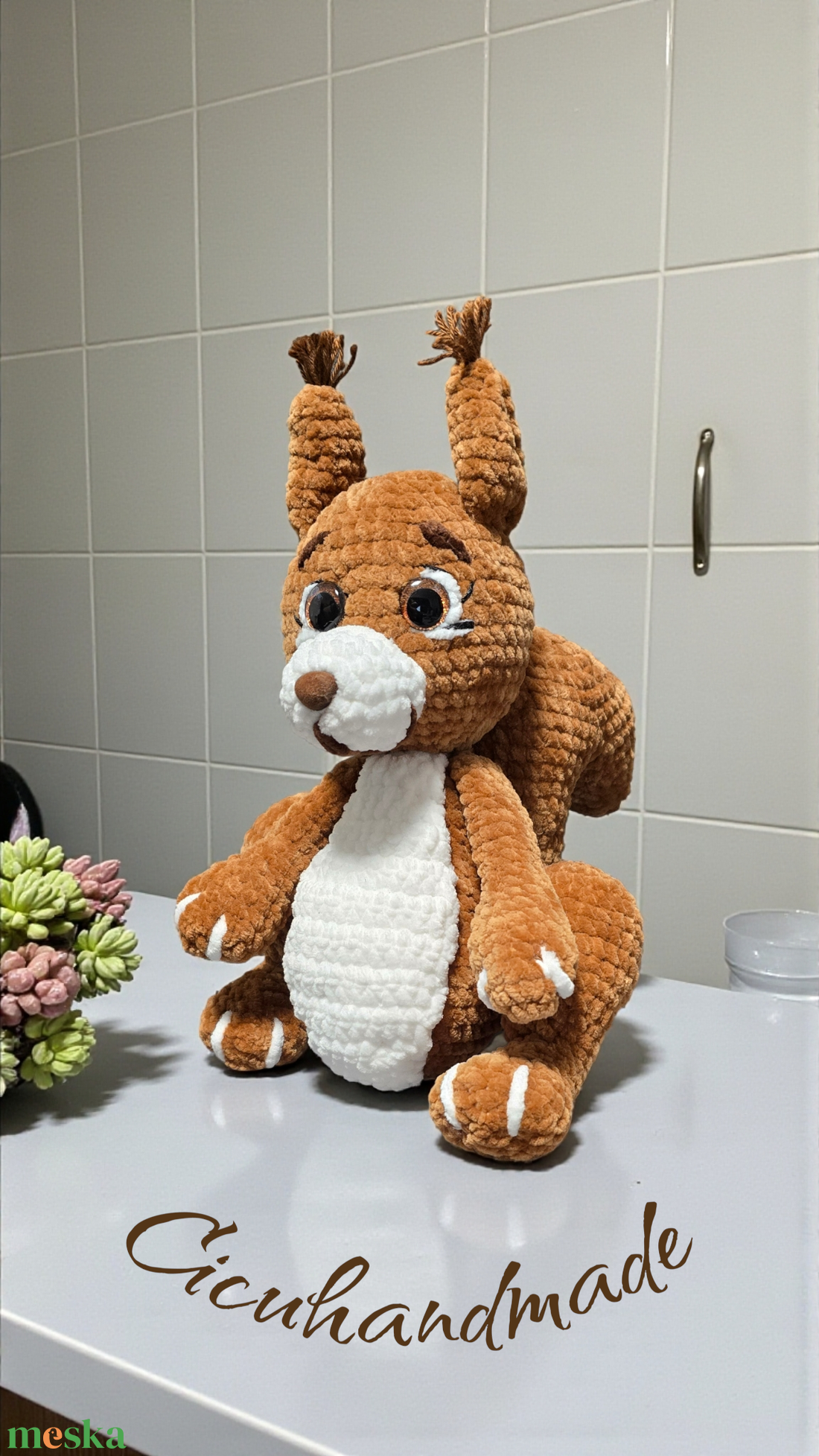 Amigurumi horgolt Mókus zsenília fonalból  - játék & sport - plüssállat & játékfigura - más figura - Meska.hu