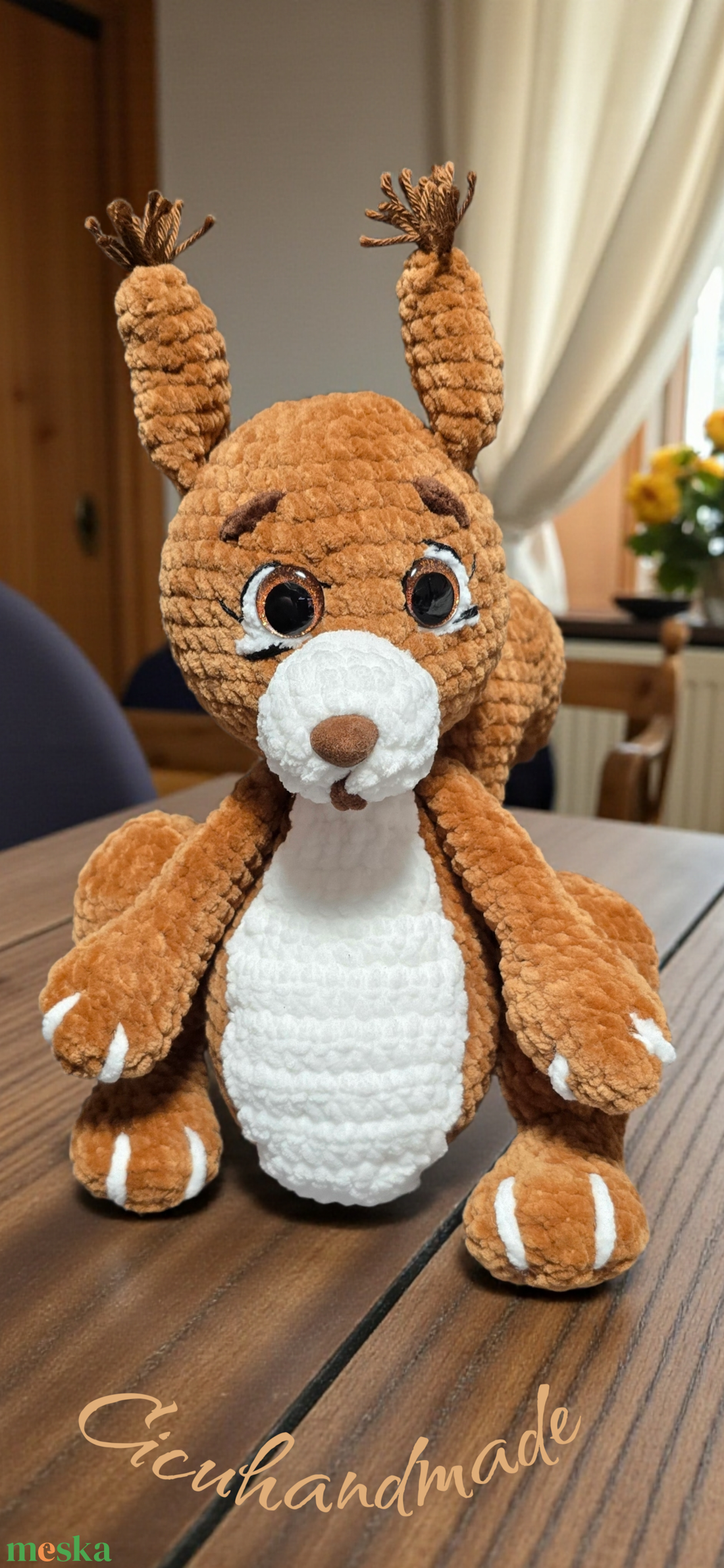 Amigurumi horgolt Mókus zsenília fonalból  - játék & sport - plüssállat & játékfigura - más figura - Meska.hu