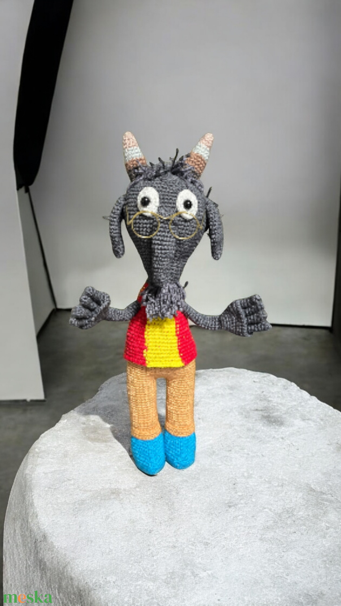 Kecske horgolt - játék & sport - plüssállat & játékfigura - plüss mesefigurák - Meska.hu