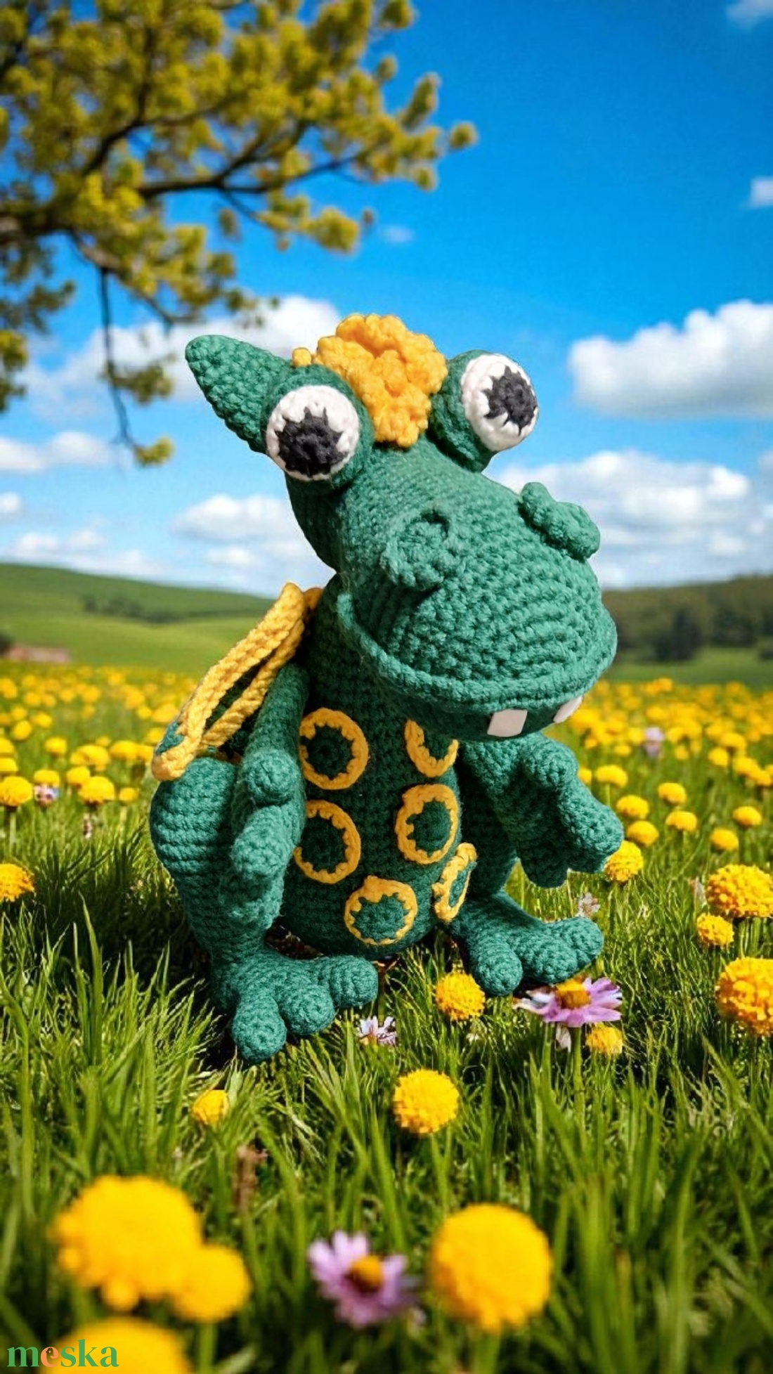 Dragon horgolt - játék & sport - plüssállat & játékfigura - plüss mesefigurák - Meska.hu