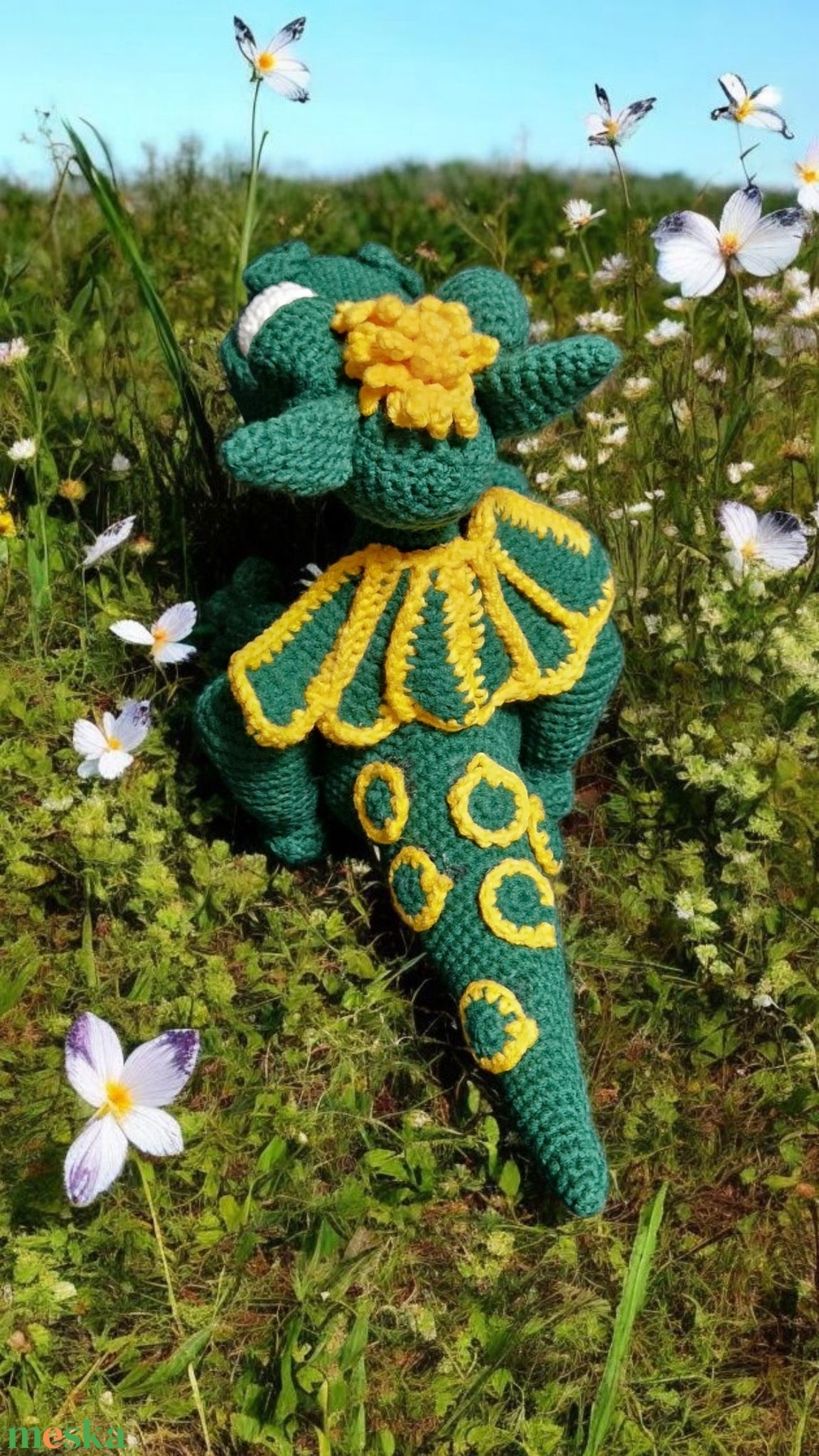 Dragon horgolt - játék & sport - plüssállat & játékfigura - plüss mesefigurák - Meska.hu