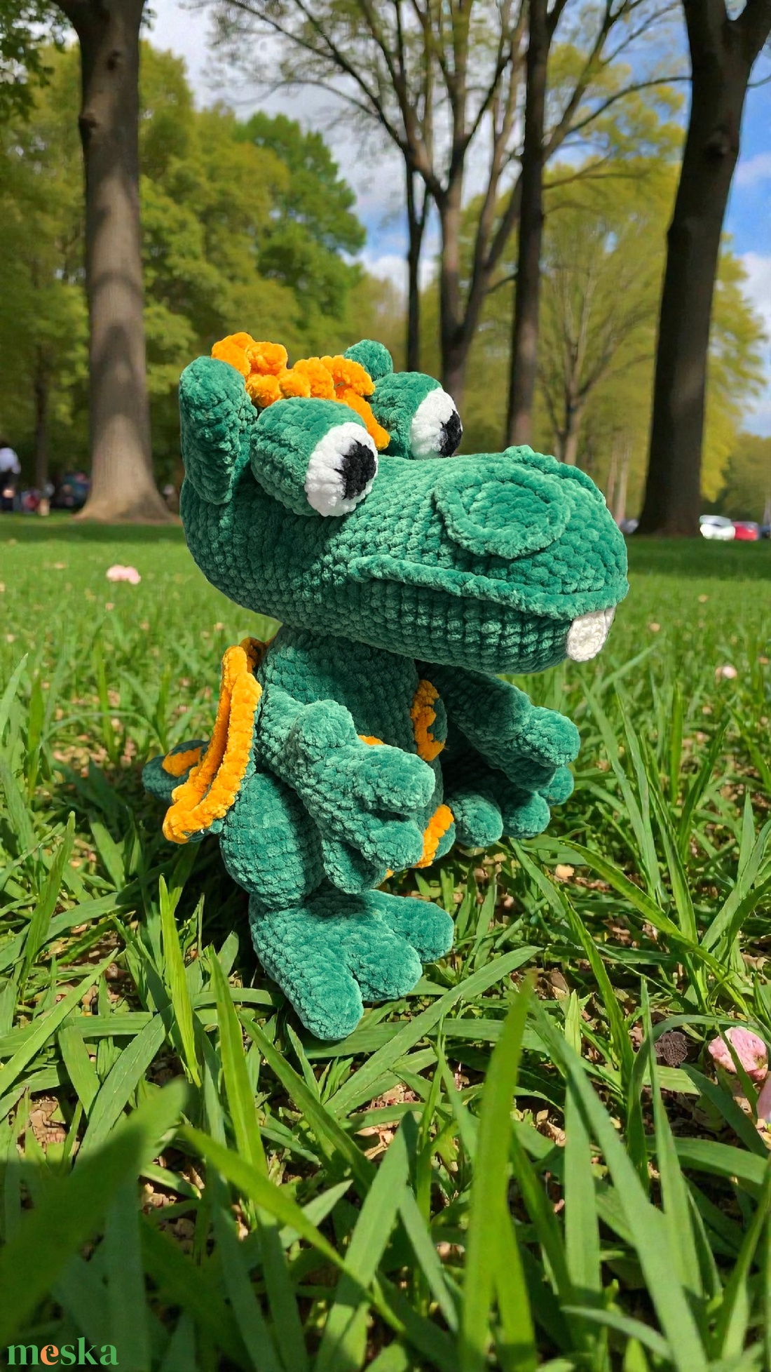 Horgolt Sárkány  - játék & sport - plüssállat & játékfigura - plüss mesefigurák - Meska.hu