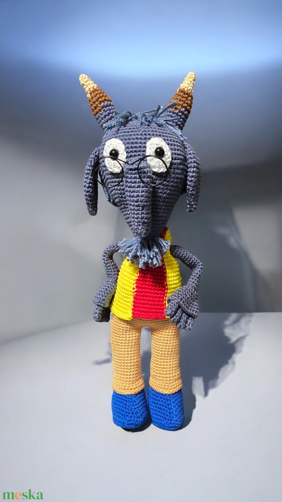 Kecske horgolt - játék & sport - plüssállat & játékfigura - plüss mesefigurák - Meska.hu