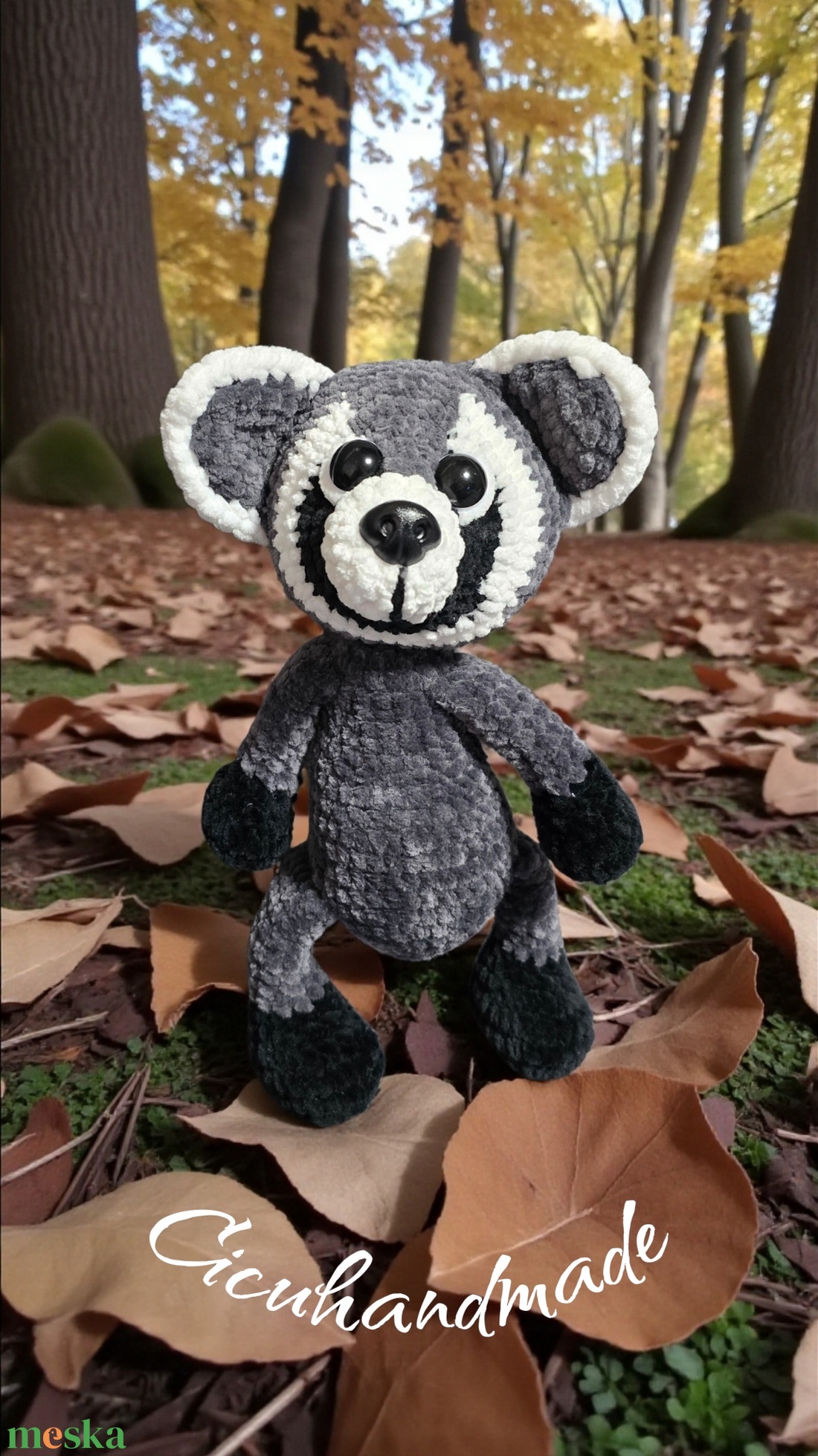 Horgolt Mosómedve - játék & sport - plüssállat & játékfigura - maci - Meska.hu