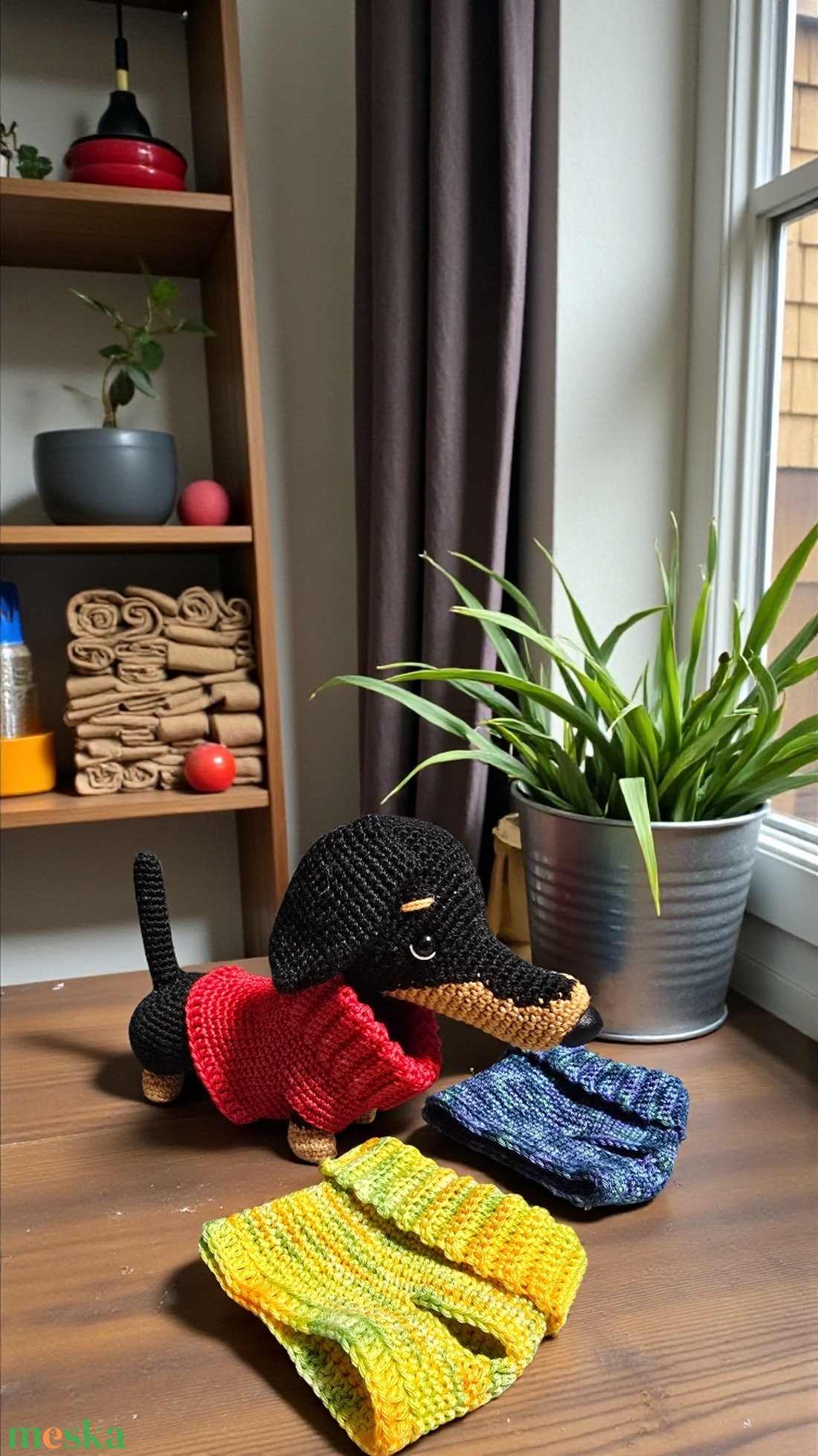 Amigurumi horgolt Tacskó  - játék & sport - plüssállat & játékfigura - kutya - Meska.hu