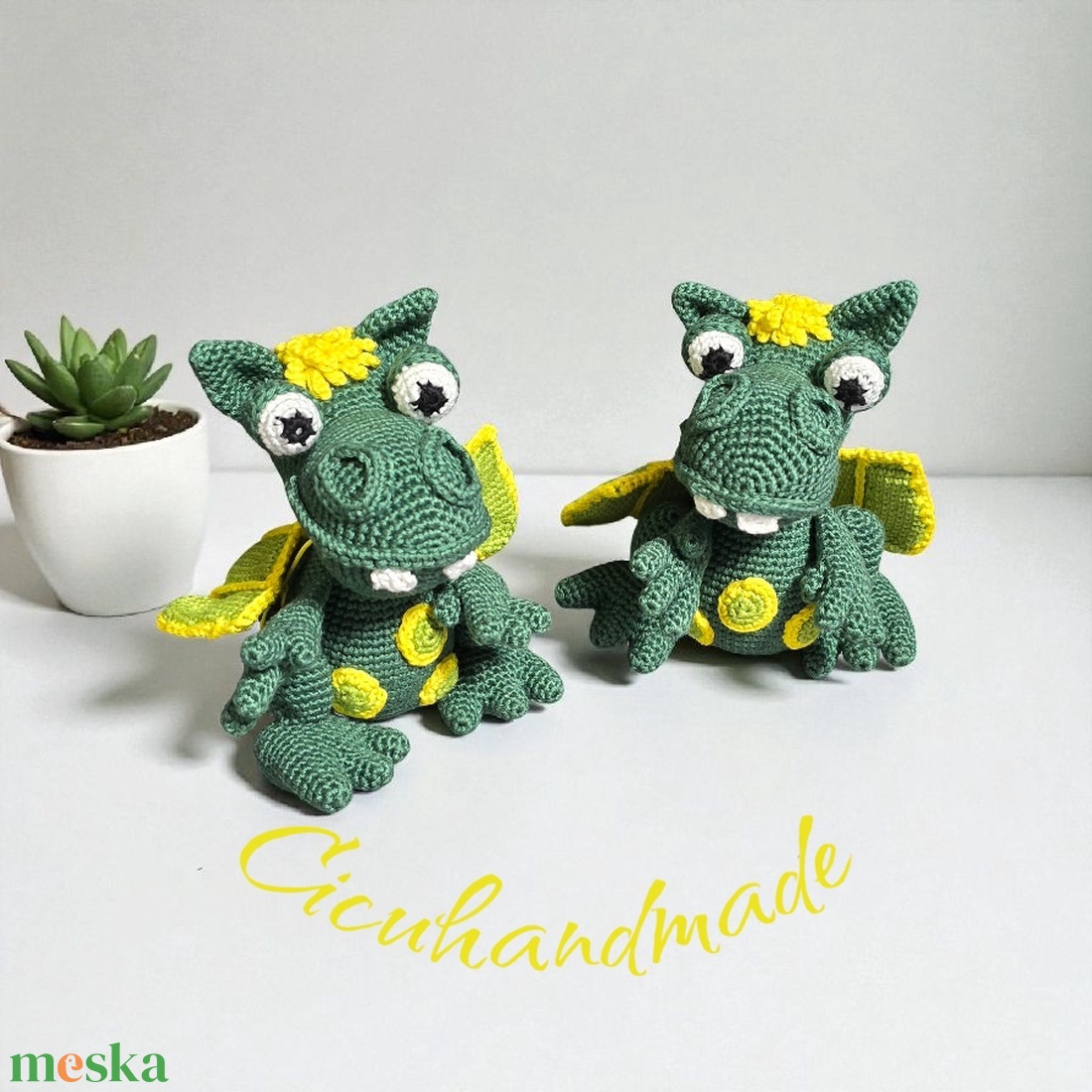 Amigurumi horgolt Dragon Sárkány  - játék & sport - plüssállat & játékfigura - plüss mesefigurák - Meska.hu