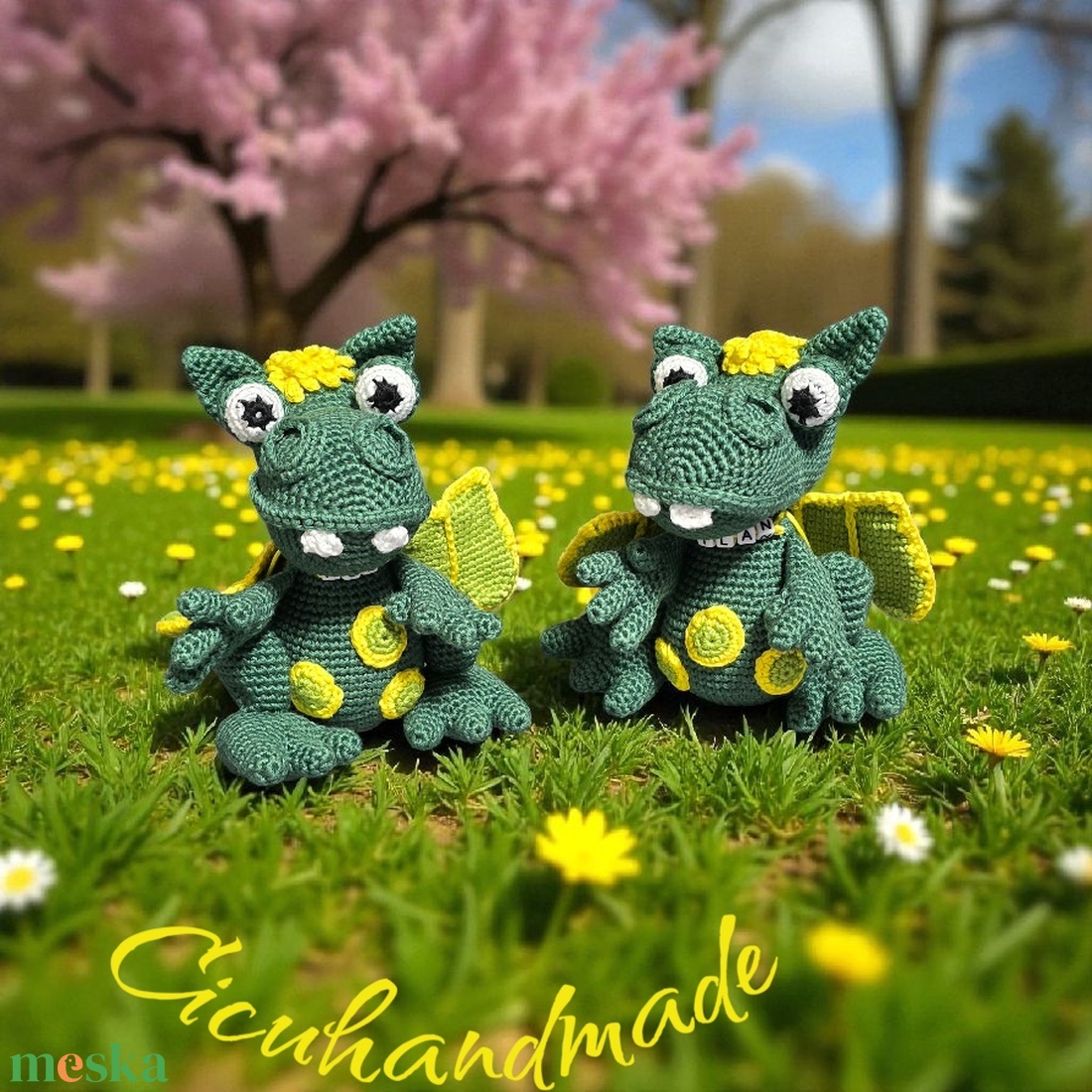 Amigurumi horgolt Dragon Sárkány  - játék & sport - plüssállat & játékfigura - plüss mesefigurák - Meska.hu