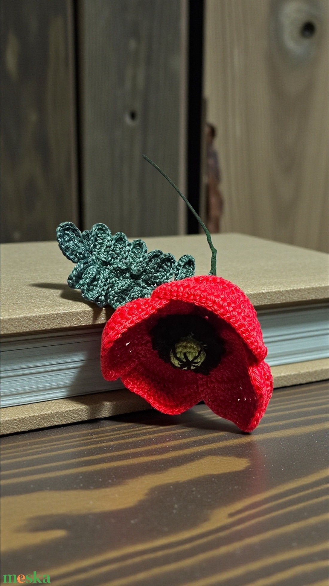 Horgolt Pipacs - otthon & életmód - dekoráció - virágdekoráció - virágdíszítő kellékek - Meska.hu