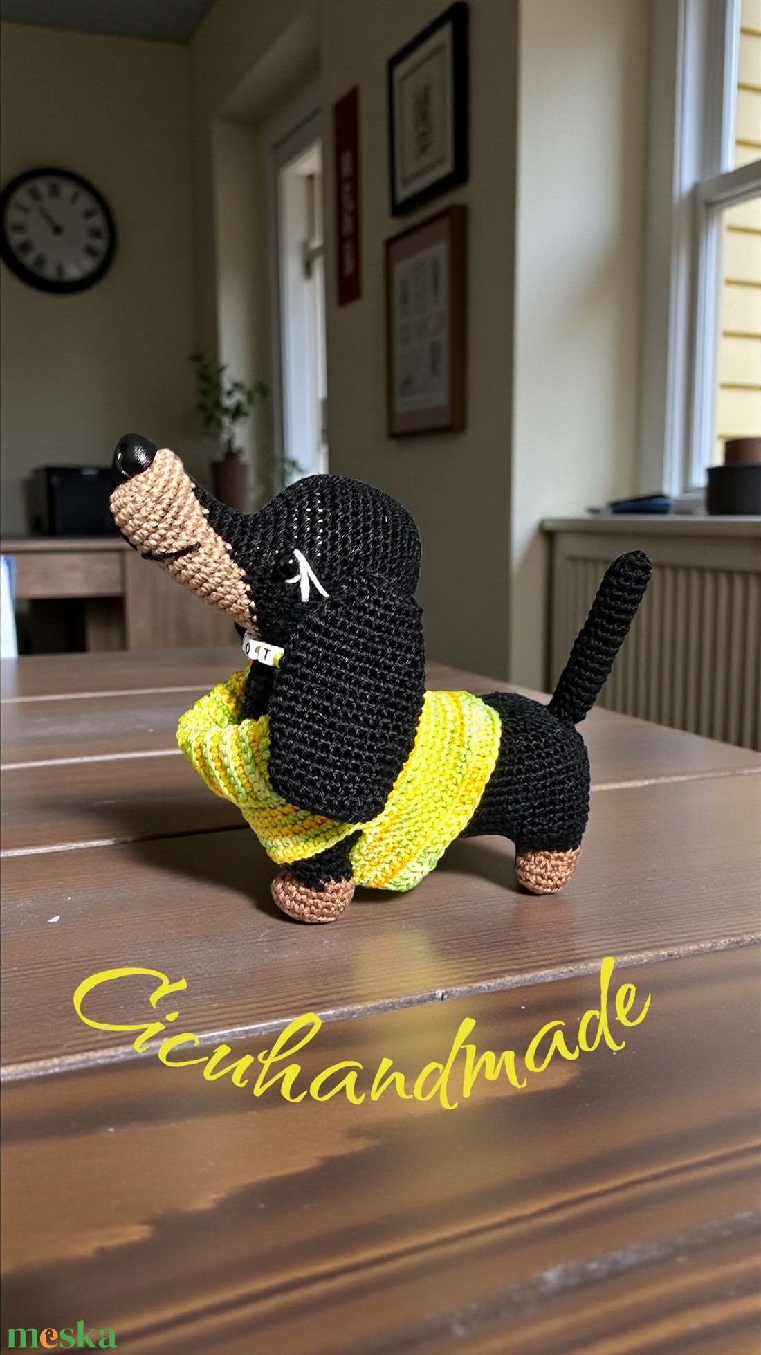 Amigurumi horgolt Tacskó  - játék & sport - plüssállat & játékfigura - kutya - Meska.hu