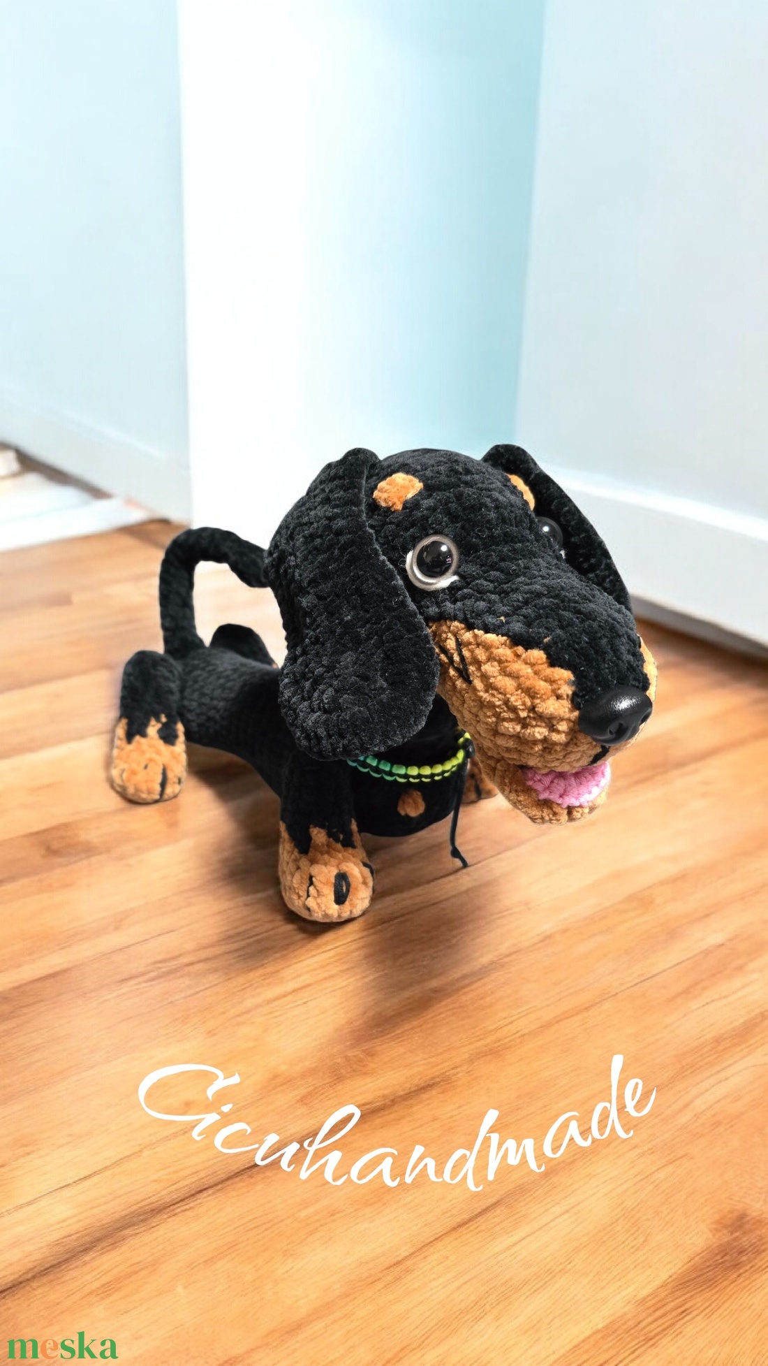 Amigurumi horgolt Tacskó  - játék & sport - plüssállat & játékfigura - kutya - Meska.hu