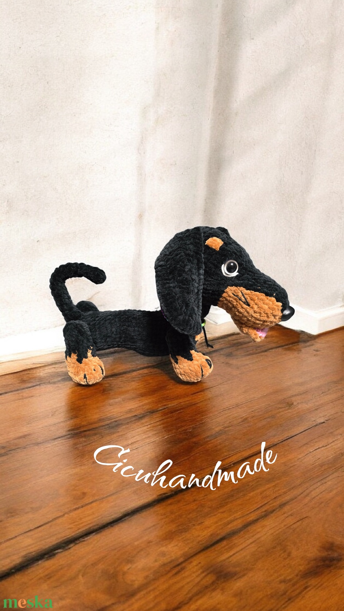 Amigurumi horgolt Tacskó  - játék & sport - plüssállat & játékfigura - kutya - Meska.hu