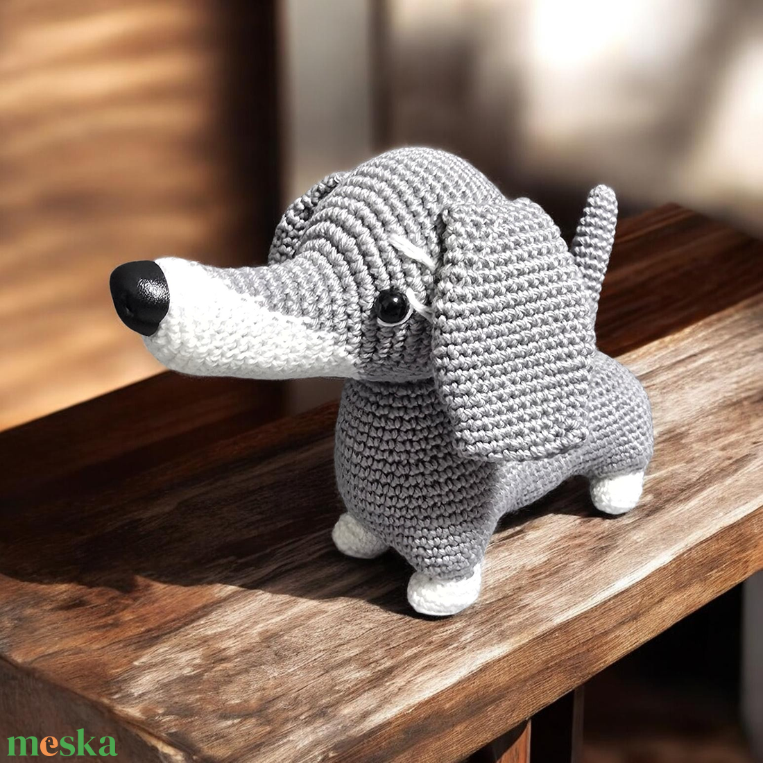 Amigurumi horgolt Tacskó  - játék & sport - plüssállat & játékfigura - kutya - Meska.hu