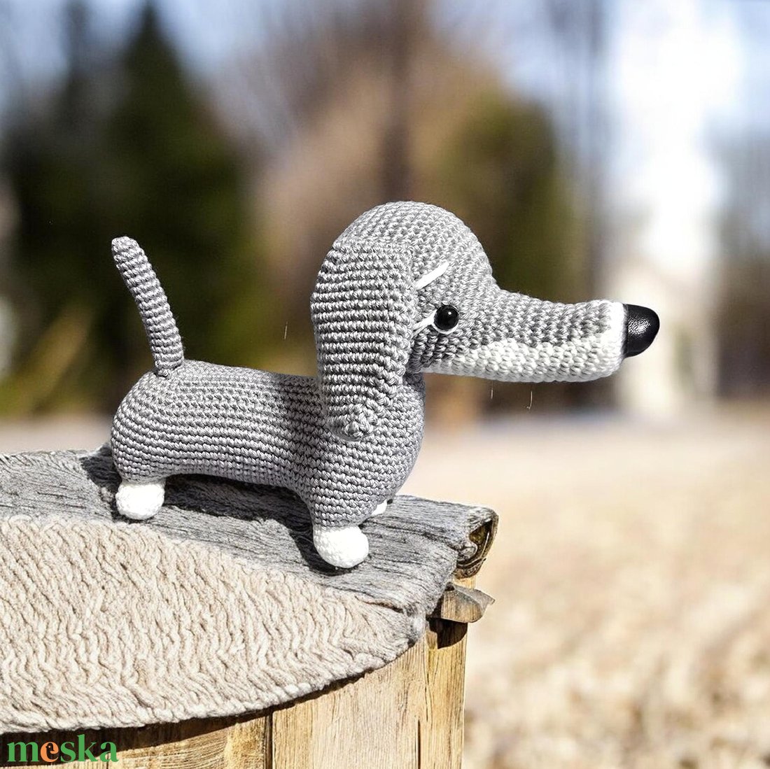 Amigurumi horgolt Tacskó  - játék & sport - plüssállat & játékfigura - kutya - Meska.hu