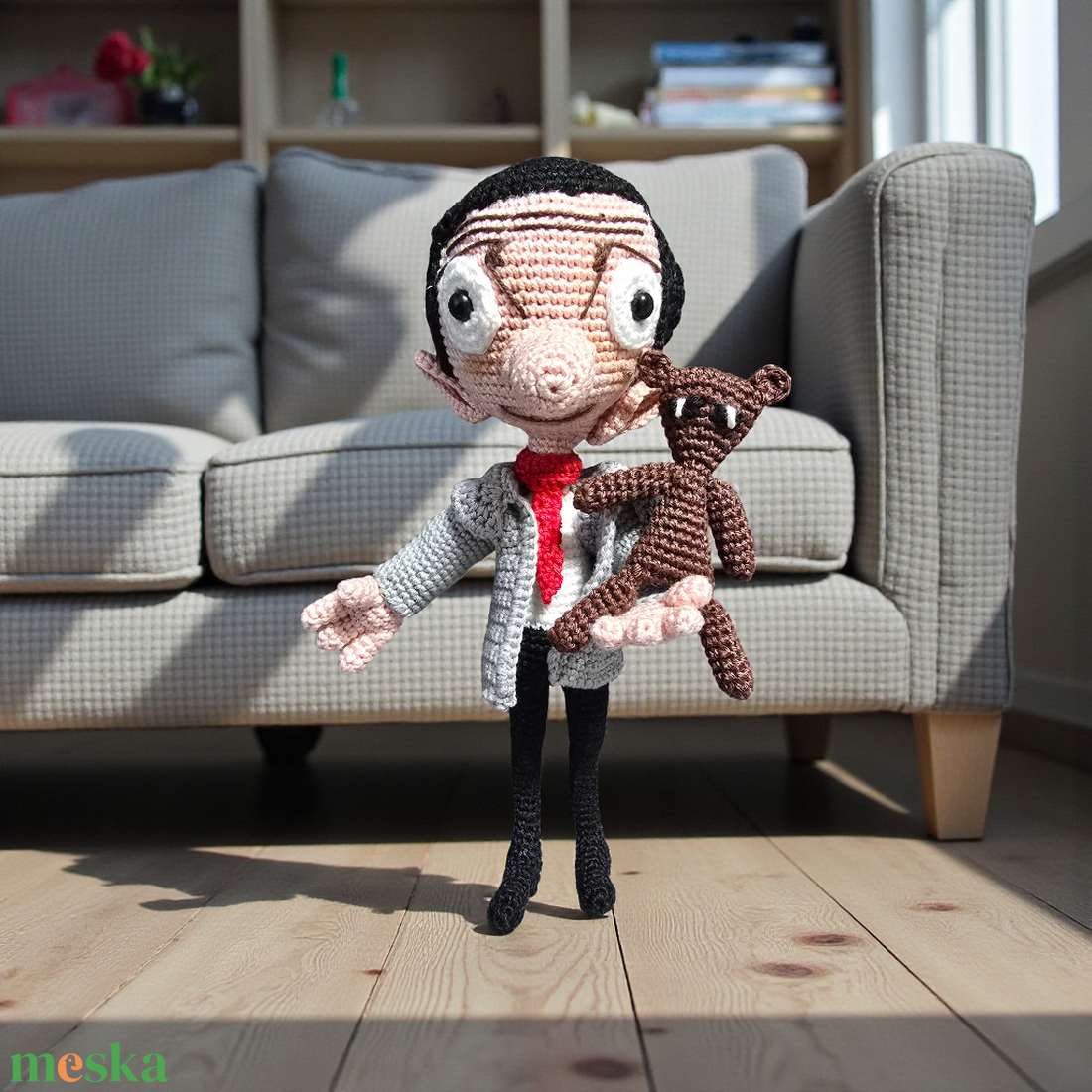 Mr.Bean mese és Teddy macija figura  - játék & sport - plüssállat & játékfigura - plüss mesefigurák - Meska.hu