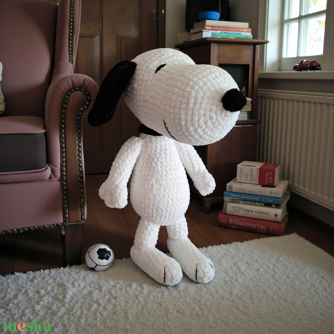 Snoopy plüss horgolt  - játék & sport - plüssállat & játékfigura - kutya - Meska.hu