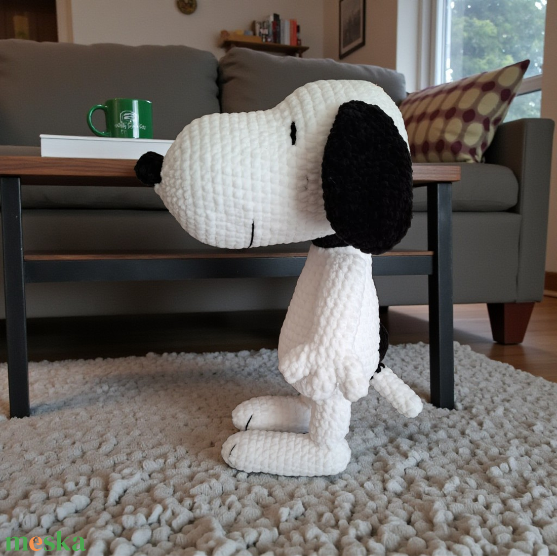 Snoopy plüss horgolt  - játék & sport - plüssállat & játékfigura - kutya - Meska.hu
