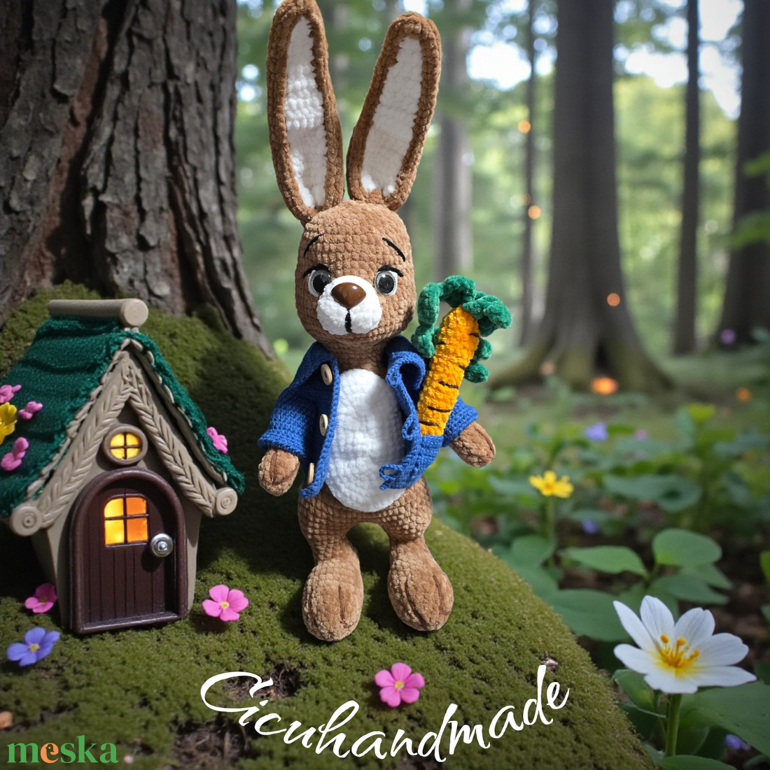 Amigurumi horgolt pihe-puha Nyúl Péter  - játék & sport - plüssállat & játékfigura - nyuszi - Meska.hu