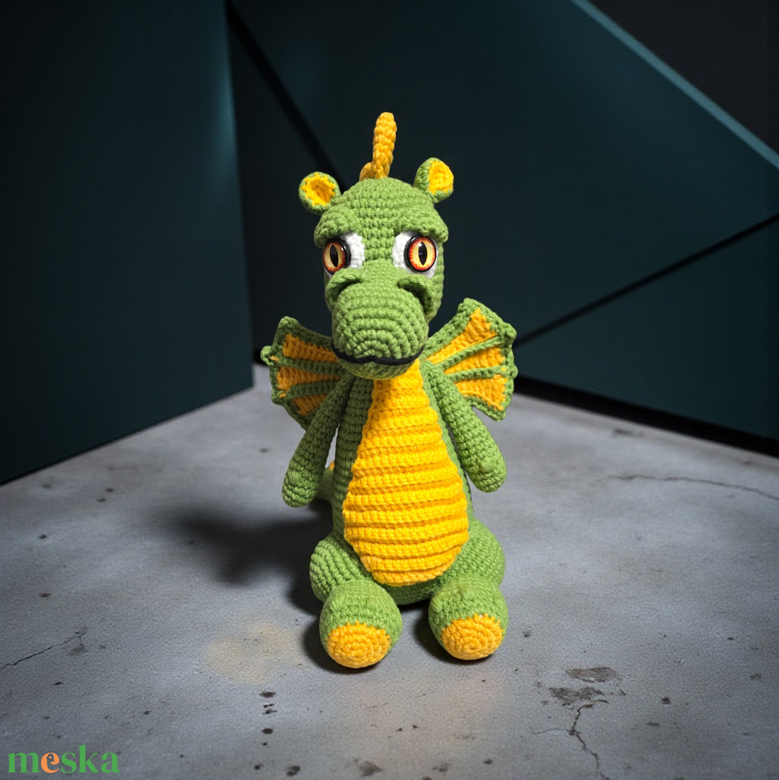 Amigurumi horgolt Sárkány  - játék & sport - plüssállat & játékfigura - plüss sárkány - Meska.hu