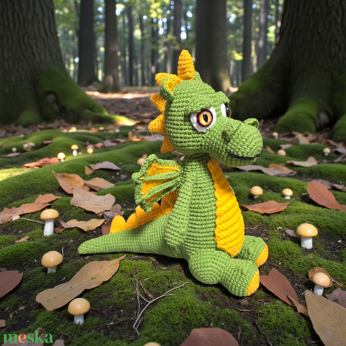 Amigurumi horgolt Sárkány  - játék & sport - plüssállat & játékfigura - plüss sárkány - Meska.hu