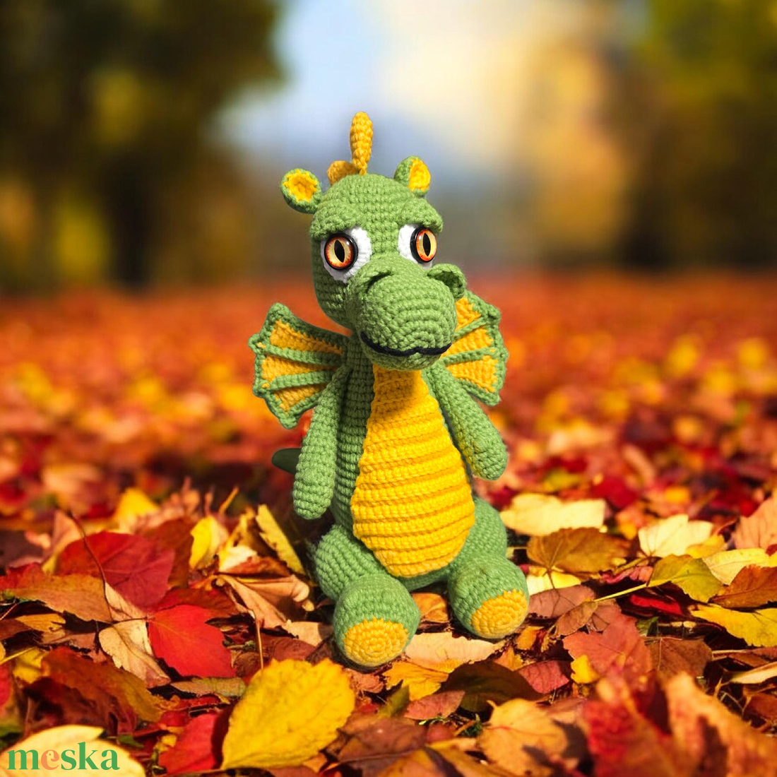 Amigurumi horgolt Sárkány  - játék & sport - plüssállat & játékfigura - plüss sárkány - Meska.hu