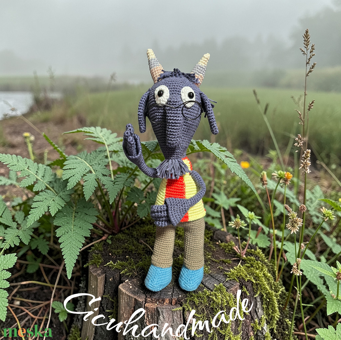 Kecske horgolt - játék & sport - plüssállat & játékfigura - plüss mesefigurák - Meska.hu