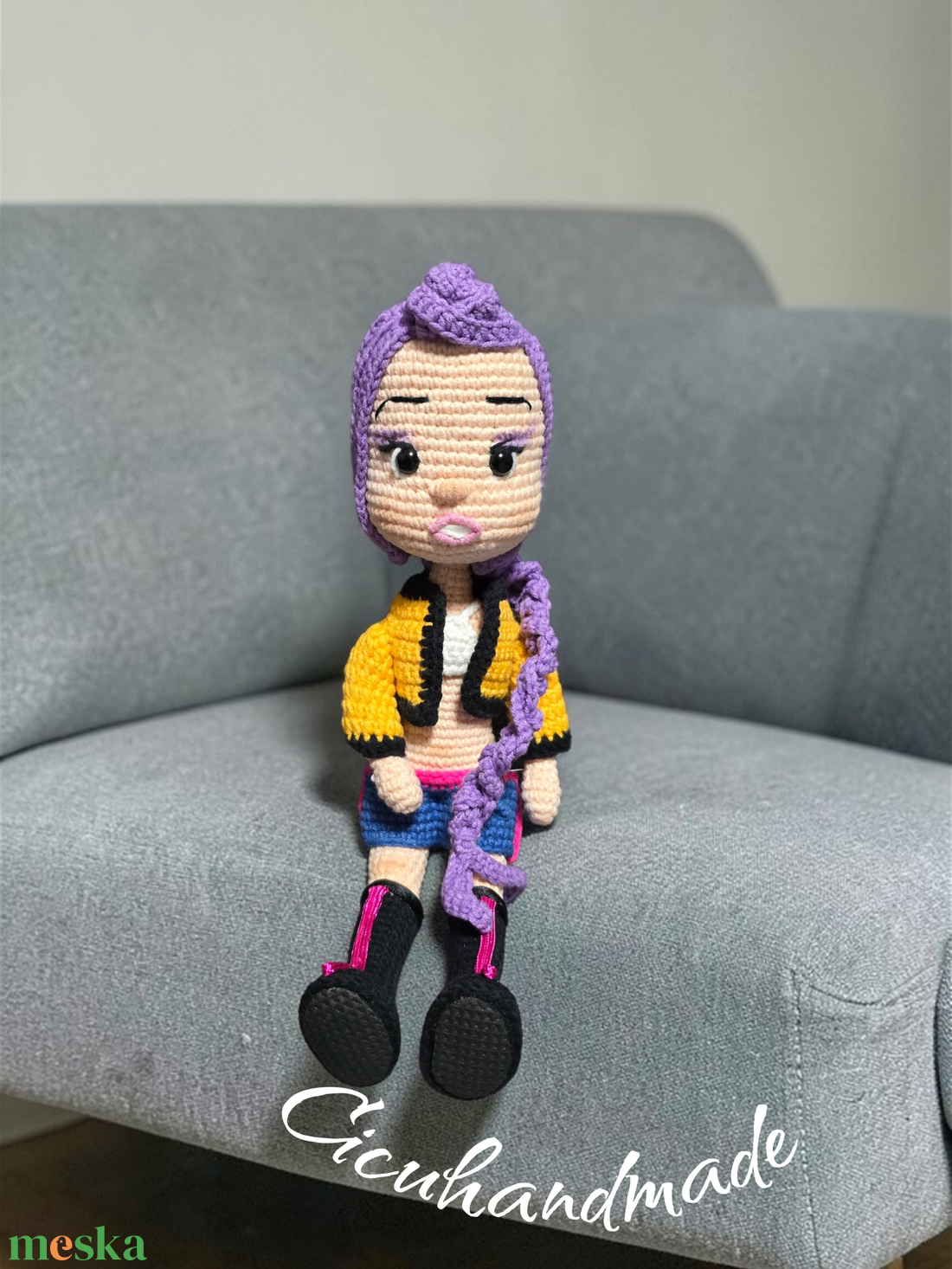 K Pop Rumi Danger Hunter Amigurumi horgolt Hasonmás figura  - játék & sport - plüssállat & játékfigura - ember - Meska.hu
