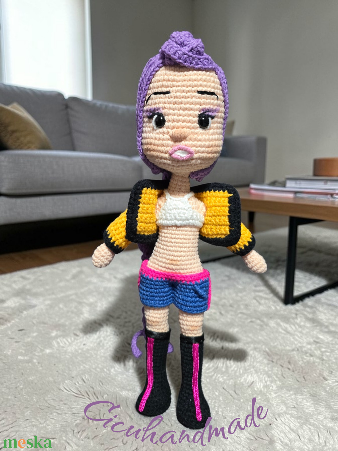 K Pop Rumi Danger Hunter Amigurumi horgolt Hasonmás figura  - játék & sport - plüssállat & játékfigura - ember - Meska.hu