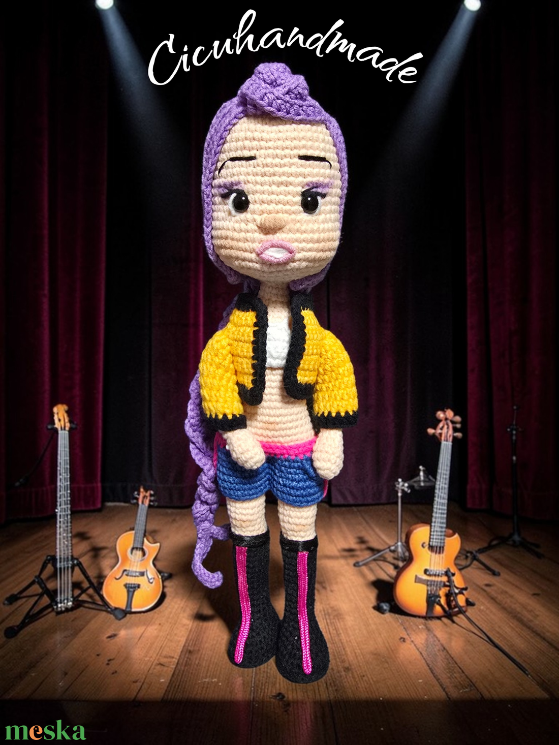 K Pop Rumi Danger Hunter Amigurumi horgolt Hasonmás figura  - játék & sport - plüssállat & játékfigura - ember - Meska.hu