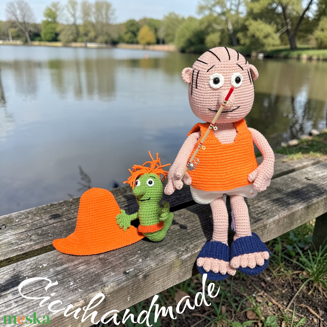 A Nagy Ho Ho Horgász és a Főkukac - játék & sport - plüssállat & játékfigura - plüss mesefigurák - Meska.hu