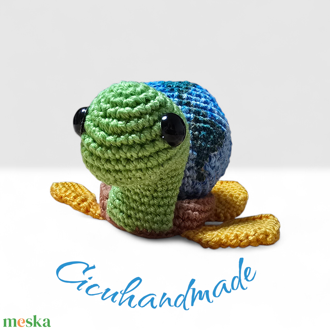Amigurumi horgolt Teknős Földgömb  - játék & sport - plüssállat & játékfigura - teknős - Meska.hu