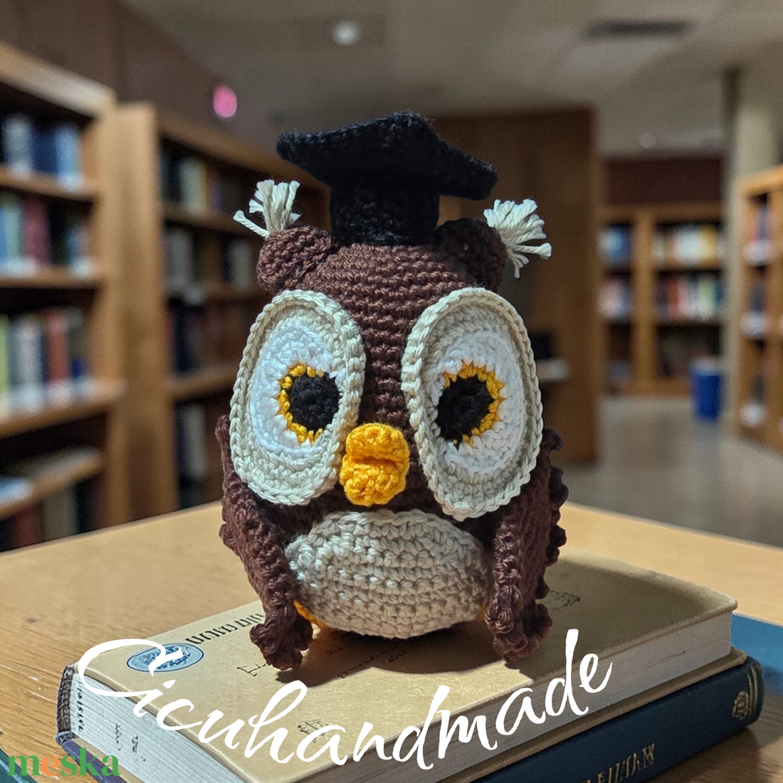 Bölcs Bagoly Amigurumi horgolt  - játék & sport - plüssállat & játékfigura - bagoly - Meska.hu