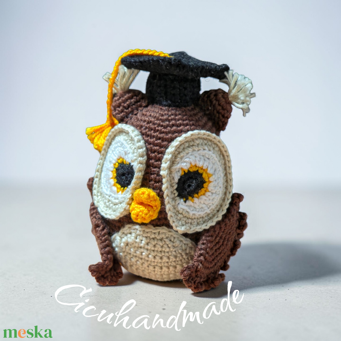 Bölcs Bagoly Amigurumi horgolt  - játék & sport - plüssállat & játékfigura - bagoly - Meska.hu