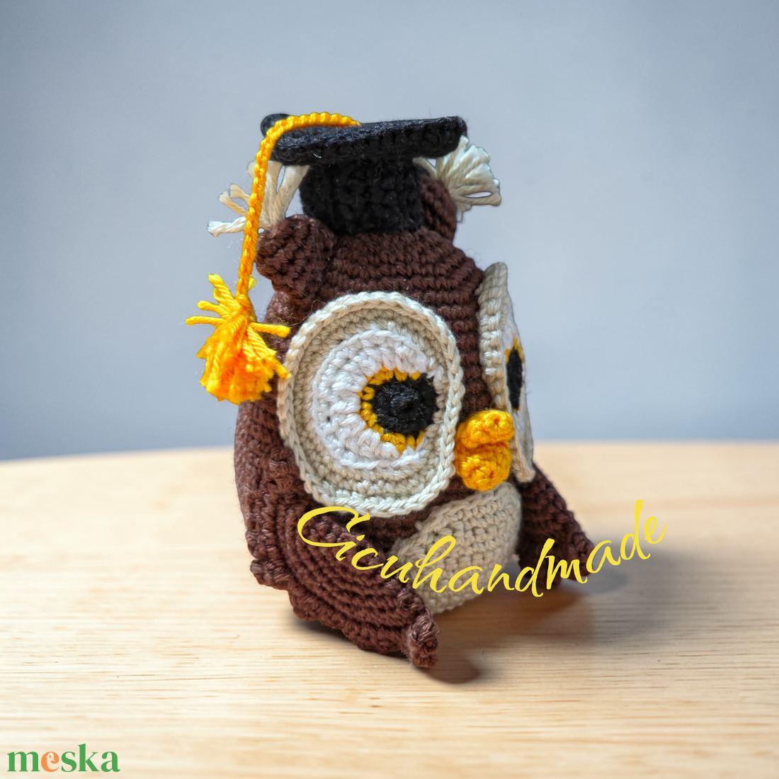 Bölcs Bagoly Amigurumi horgolt  - játék & sport - plüssállat & játékfigura - bagoly - Meska.hu