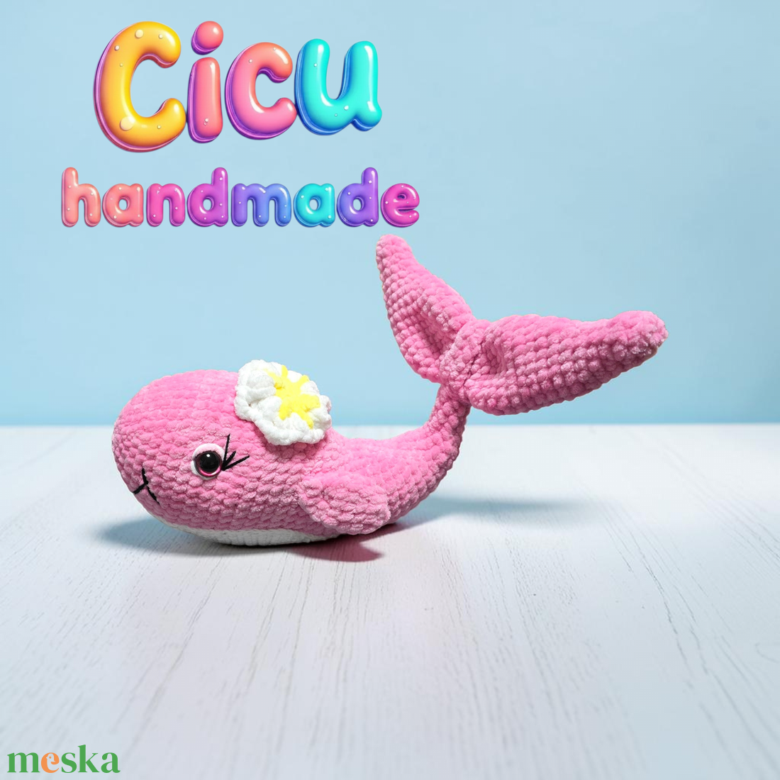 Amigurumi horgolt Bálna  - játék & sport - plüssállat & játékfigura - delfin, bálna - Meska.hu