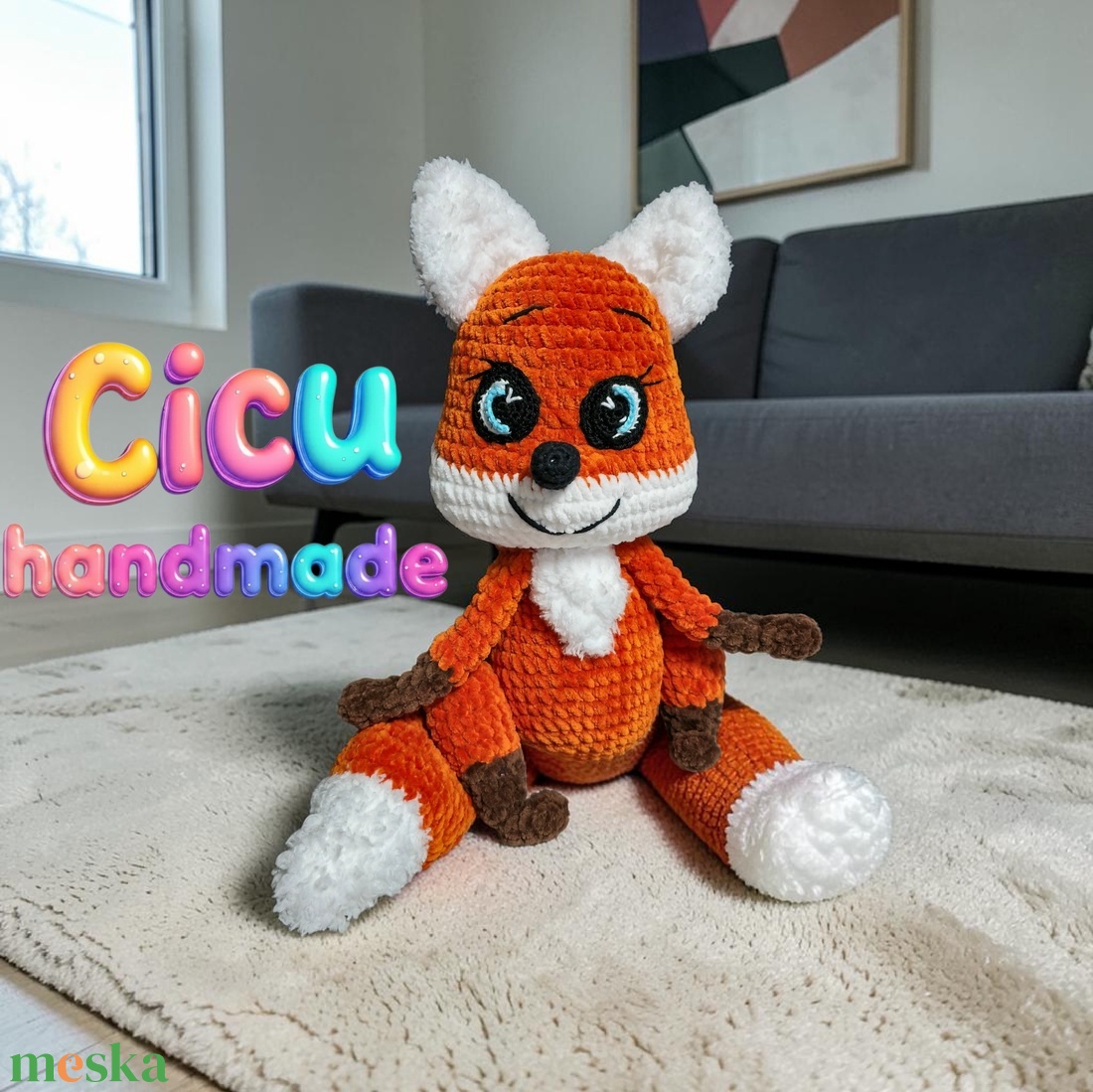 Amigurumi horgolt Róka Plüss  - játék & sport - plüssállat & játékfigura - róka - Meska.hu