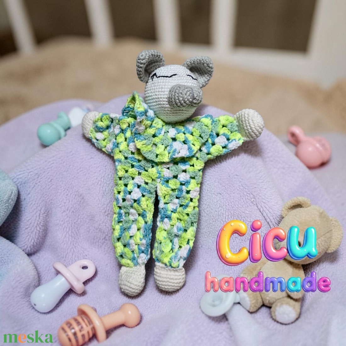 Amigurumi horgolt Szundipajti - baba - mama - baba játékok - szundikendő, alvóka - Meska.hu