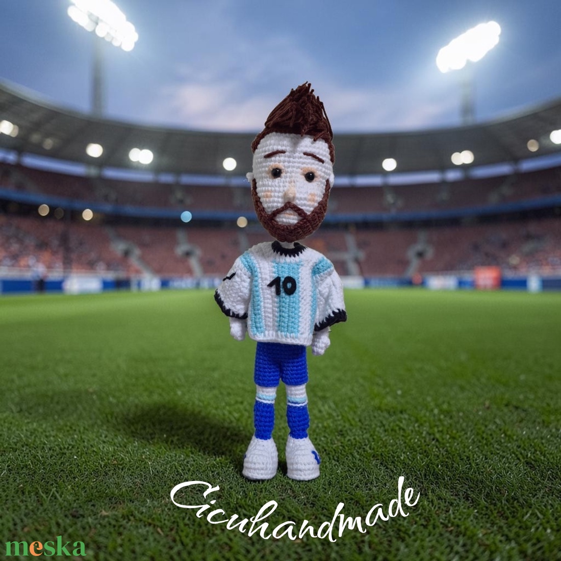 Lionel Messi horgolt hasonmás figura - játék & sport - plüssállat & játékfigura - ember - Meska.hu