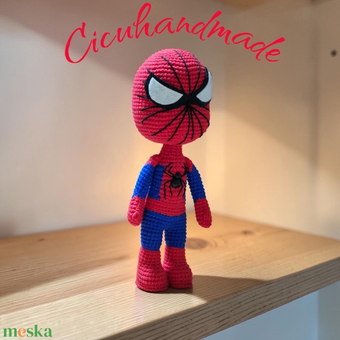 Pókember Amigurumi horgolt  - játék & sport - plüssállat & játékfigura - plüss mesefigurák - Meska.hu