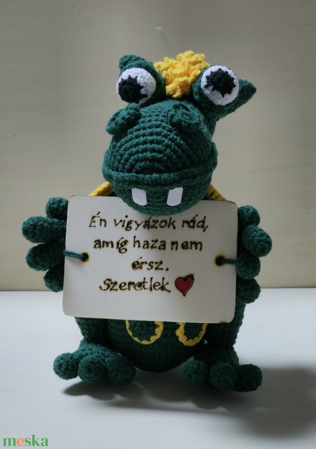 Amigurumi horgolt  Sárkány  Táblás Őrző  - játék & sport - plüssállat & játékfigura - plüss mesefigurák - Meska.hu