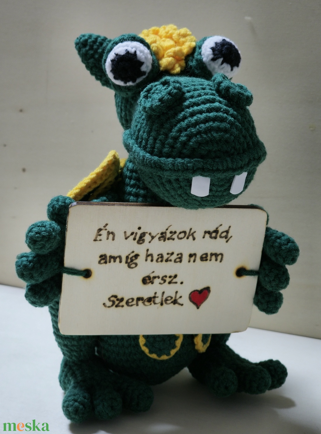 Amigurumi horgolt  Sárkány  Táblás Őrző  - játék & sport - plüssállat & játékfigura - plüss mesefigurák - Meska.hu