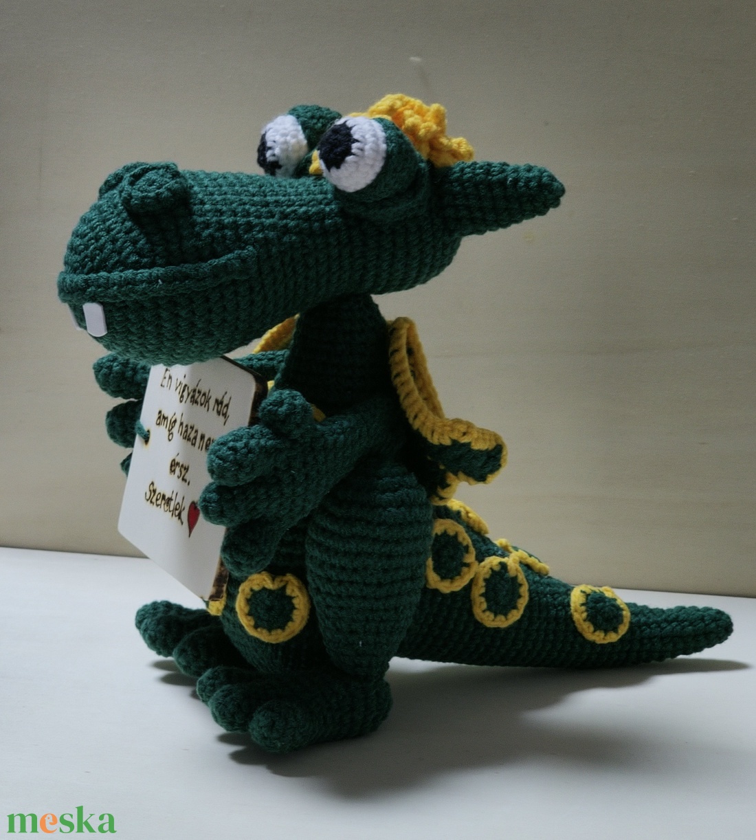 Amigurumi horgolt  Sárkány  Táblás Őrző  - játék & sport - plüssállat & játékfigura - plüss mesefigurák - Meska.hu