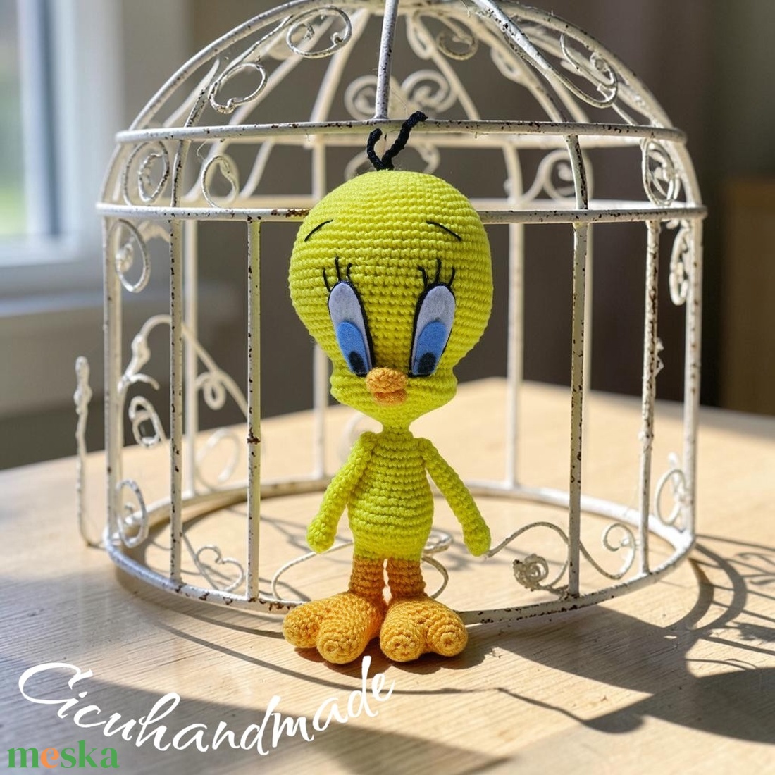 Csőrike ,Tweety Amigurumi technikával horgolt  - játék & sport - plüssállat & játékfigura - plüss mesefigurák - Meska.hu