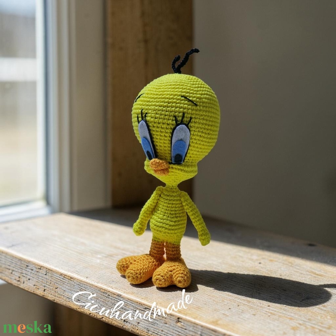 Csőrike ,Tweety Amigurumi technikával horgolt  - játék & sport - plüssállat & játékfigura - plüss mesefigurák - Meska.hu