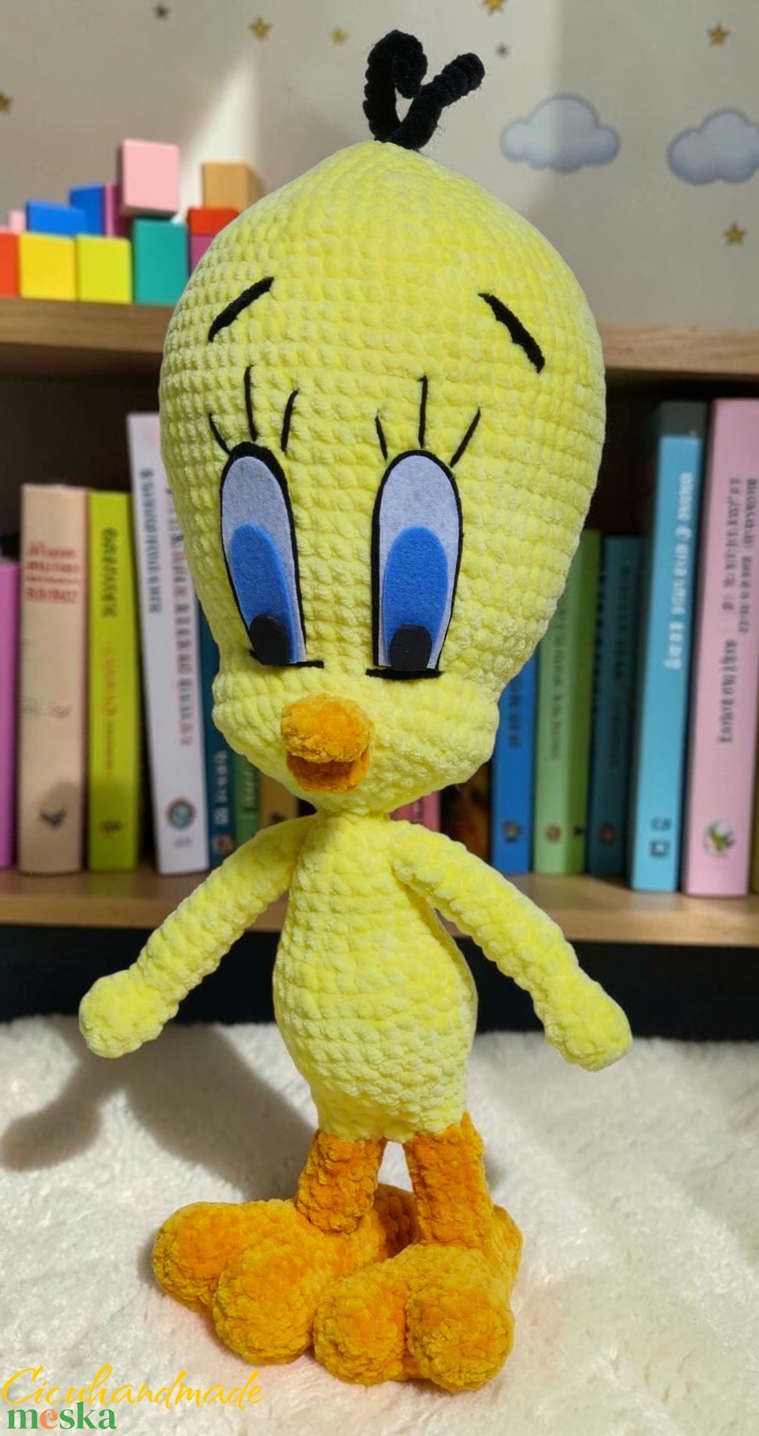Csőrike, Tweety amigurumi horgolt pihe-puha plüss  - játék & sport - plüssállat & játékfigura - plüss mesefigurák - Meska.hu