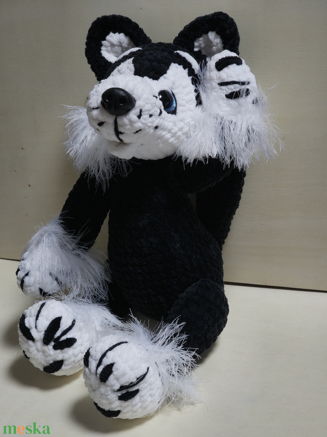 Amigurumi pihe-puha Husky kutya  - játék & sport - plüssállat & játékfigura - kutya - Meska.hu