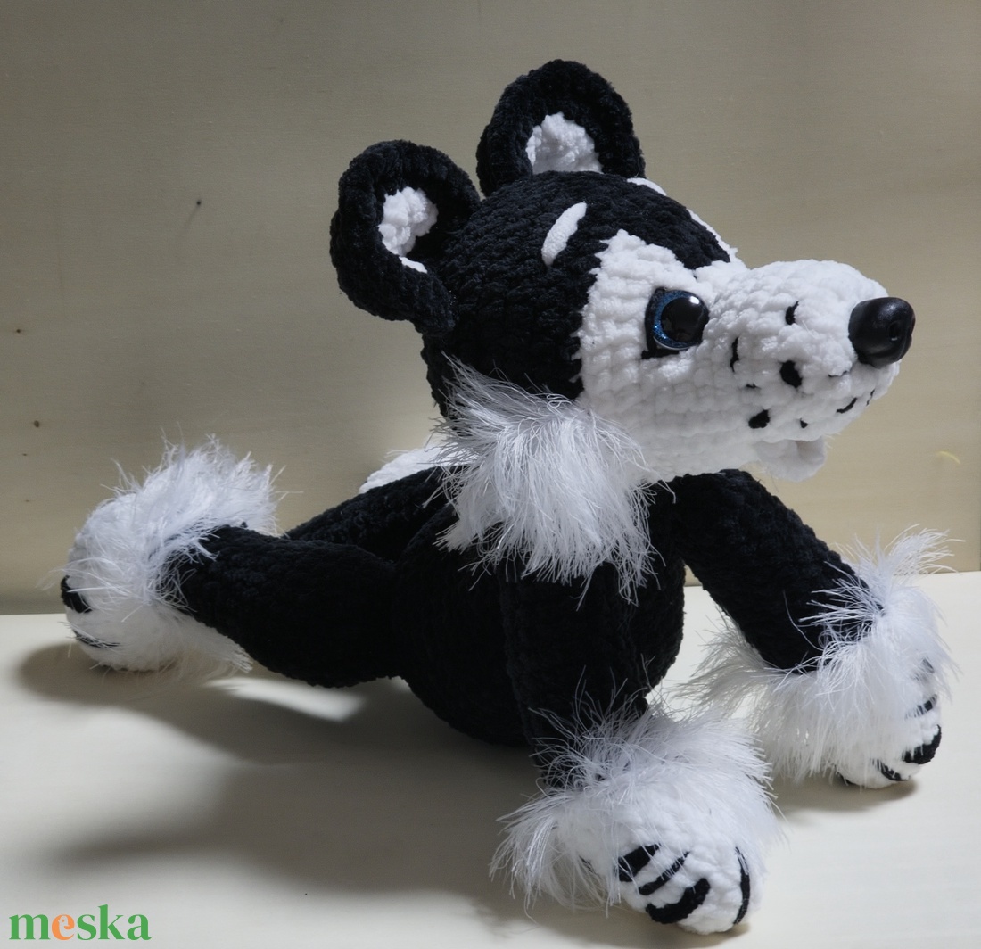 Amigurumi pihe-puha Husky kutya  - játék & sport - plüssállat & játékfigura - kutya - Meska.hu